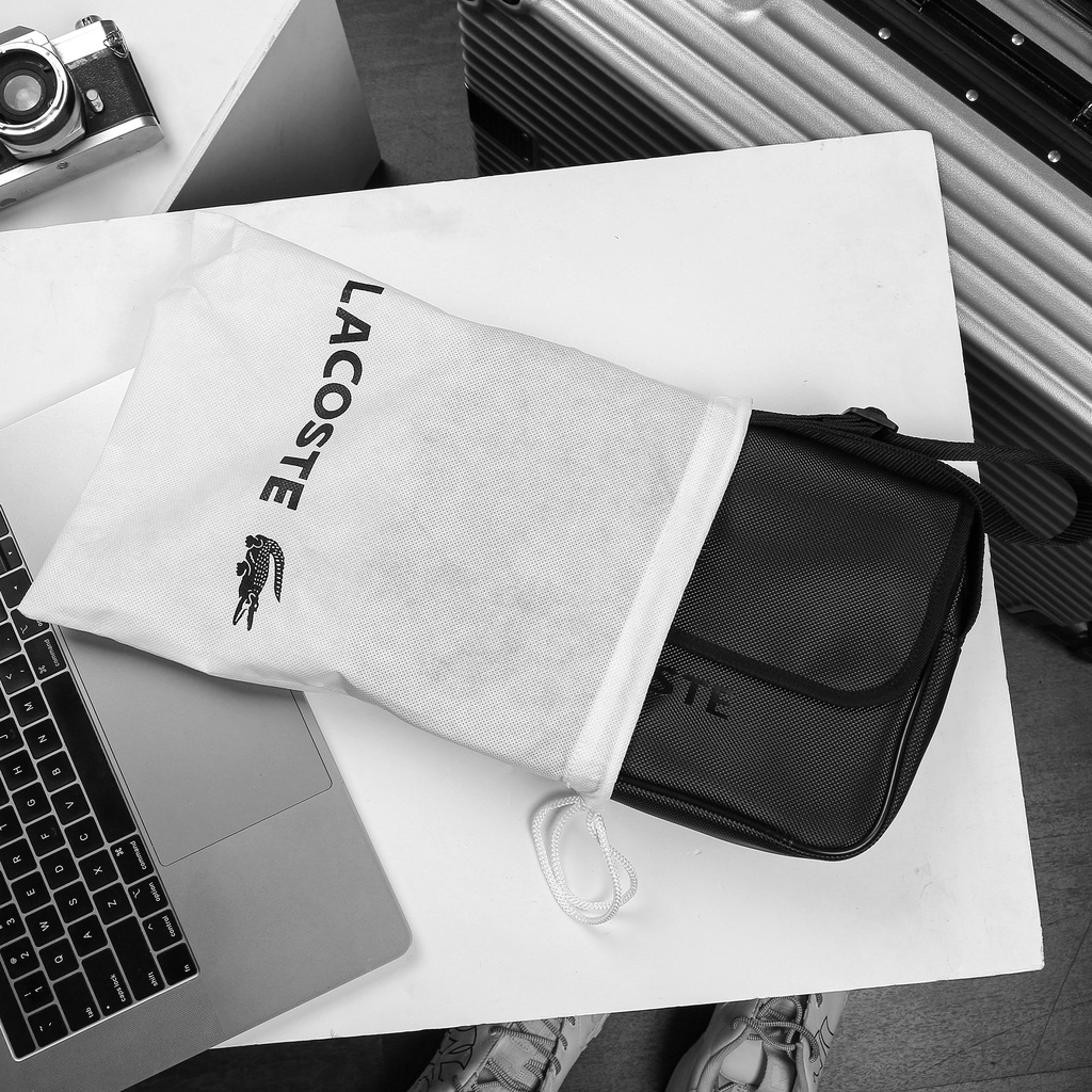 Túi messenger lacoste full bao bì name tag