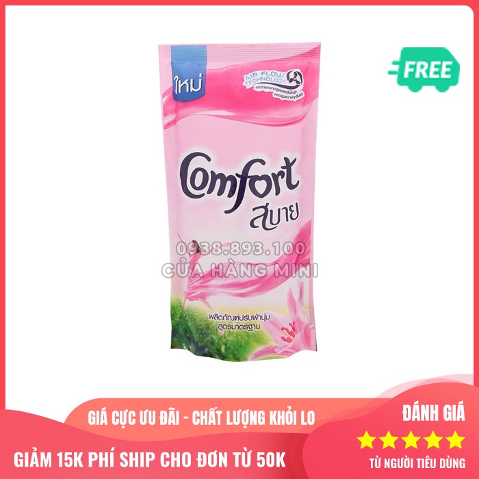 【MẪU MỚI】Nước Xả Vải Comfort Thái Lan 580ml Màu Hồng Hương Lily