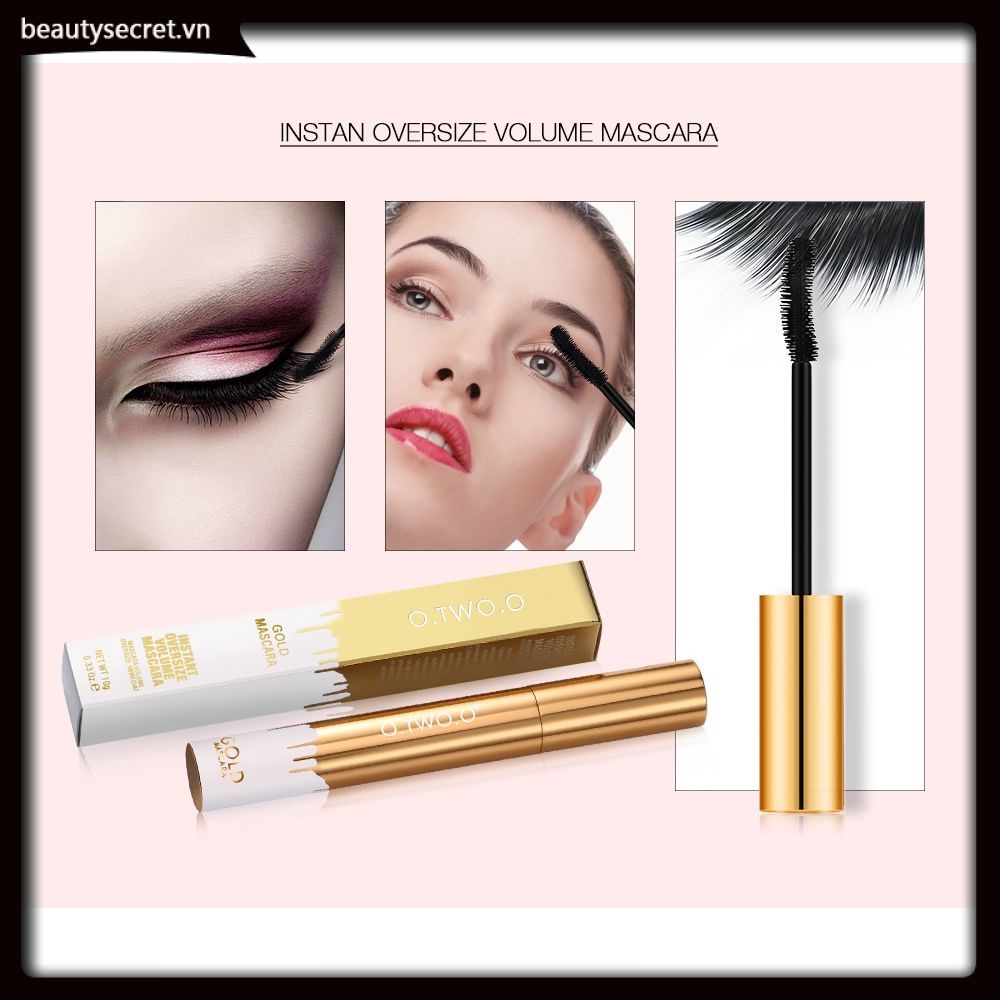 beautysecret- Mascara O.TWO.O Kháng Nước Lâu Trôi Màu Đen Tự Nhiên Chuốt Cong Và Dài Mi 50g