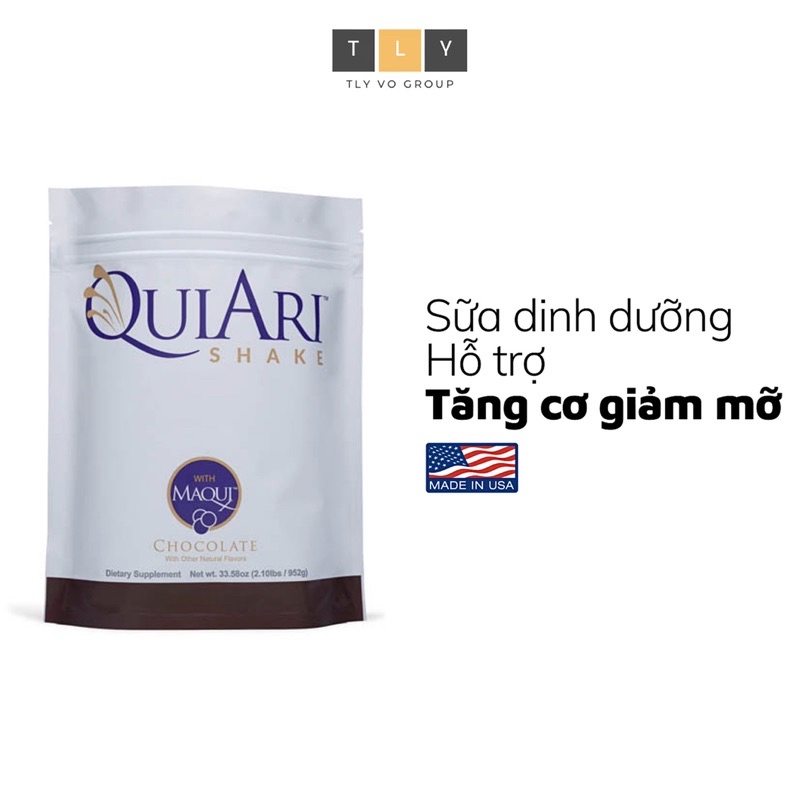 SỮA DINH DƯỠNG HỖ TRỢ TĂNG CƠ GIẢM MỠ QUIARI SHAKE HƯƠNG SÔ CÔ LA