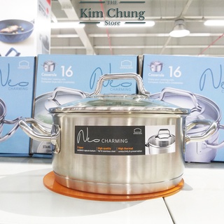 Nồi inox 304 Lock&Lock Neo Charming  20cm đáy từ LCM3202 - Hàng chính hãng