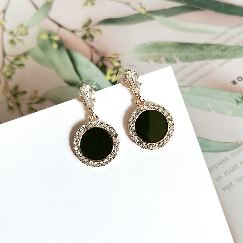 Bông tai tròn mạ bạc 925 kiểu dáng xinh xắn cho nữ