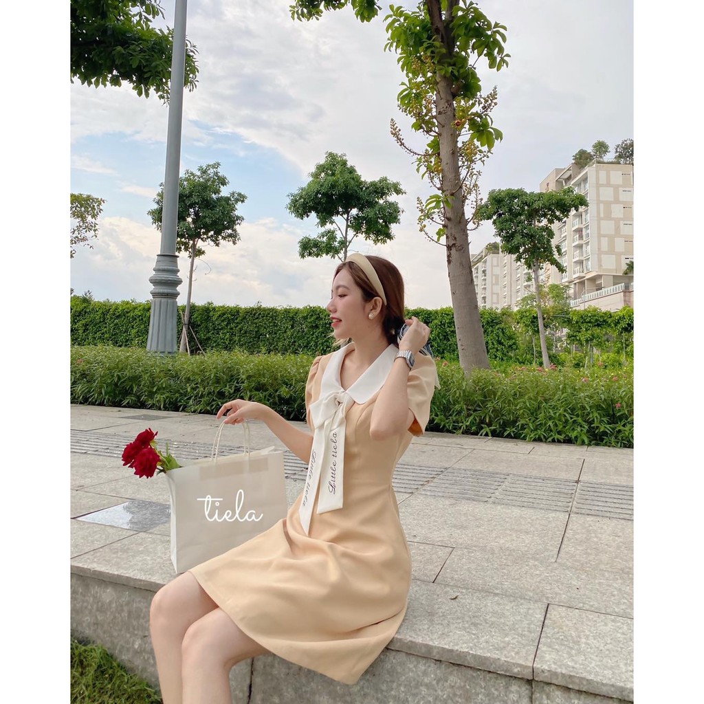 [Mã SKAMA06 giảm 8% tối đa 50K đơn 250K] Váy nơ thêu - Little Tiela Dress