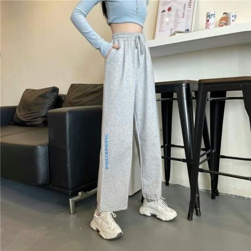 Quần jogger thêu chốt umi AN MINH,3 màu đen ,trắng, xám ,sai m.l