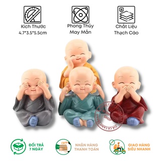 Bộ tượng 4 chú tiểu 4 không mang lại bình yên may mắn