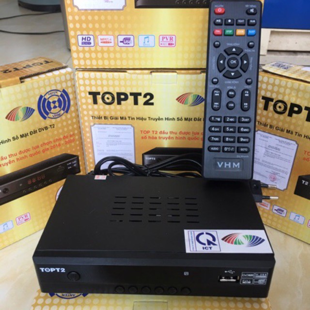 VCVQ FFG Đầu thu mặt đất DVB-T2 TOPT2 (KTS-T2) - HỢP QUY có BỘ TT&TT 3 2 64