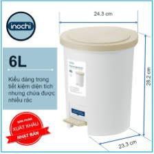 Thùng rác đạp tròn Inochi 6L Hàng Chính Hãng INOCHI Việt Nam