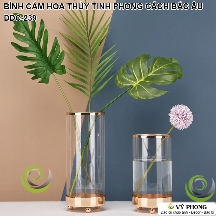 BÌNH HOA LỌ CẮM HOA NGHỆ THUẬT SẮT THỦY TINH PHONG CÁCH BẮC ÂU NORDIC TRANG TRÍ ĐẠO CỤ CHỤP ẢNH SẢN PHẨM INS DDC-239