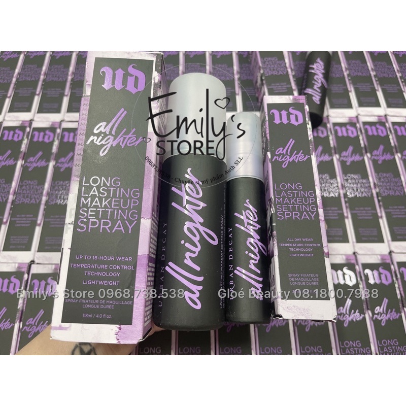 (Mẫu mới) XỊt giữ make up Urban Decay All Nighter Setting Spray phù hợp mọi loại da