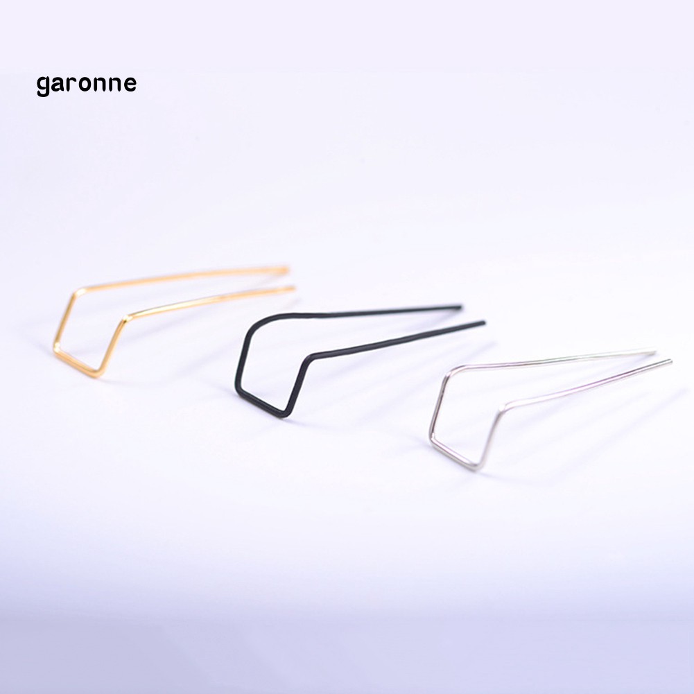 GA_1Pc Double Bar Simple Geometric Earrings Fashion Women Party Banquet Jewelry