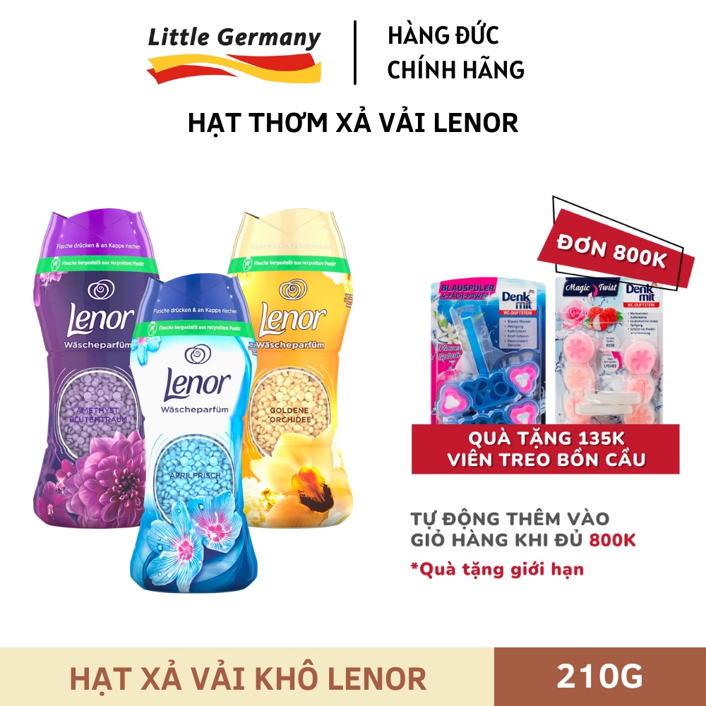 Hạt Thơm Giặt Quần Áo Lenor Đức - Hạt Thơm Xả Vải Chai 210g - Hàng Đức chính hãng