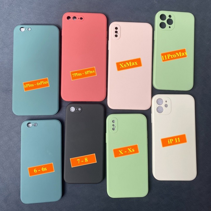 Ốp lưng chống bẩn viền vuông giả iphone 12 cho iPhone 6, 6S Plus, 7 Plus, 8 Plus, XS Max, XS,11,11 Pro max