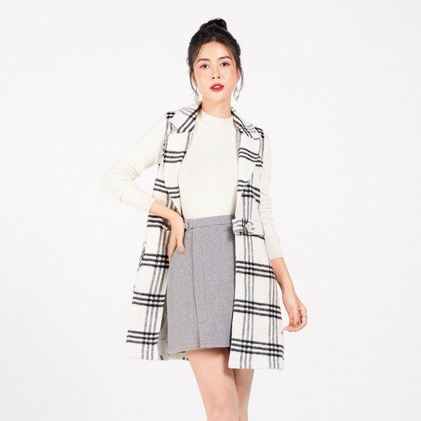 Áo gile dạ dáng dài LAMER L65G20T004 (Nhiều màu)