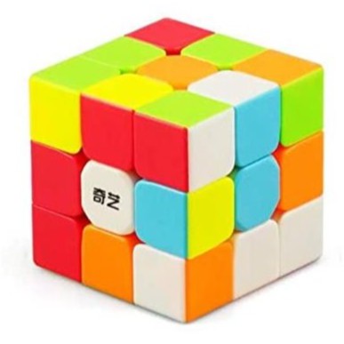 Rubik 3x3 Không Viền. Rubic 3 Tầng QiYi Warrior S Stickerless Xoay Trơn, Không Rít, Độ Bền Cao