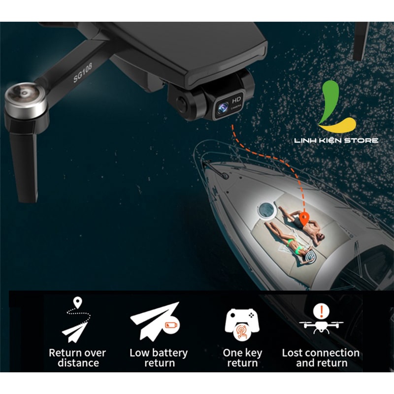 Flycam ZLRC SG108 Pro tặng kèm thẻ nhớ Micro Utra 32GB - Bảo hành 1 tháng