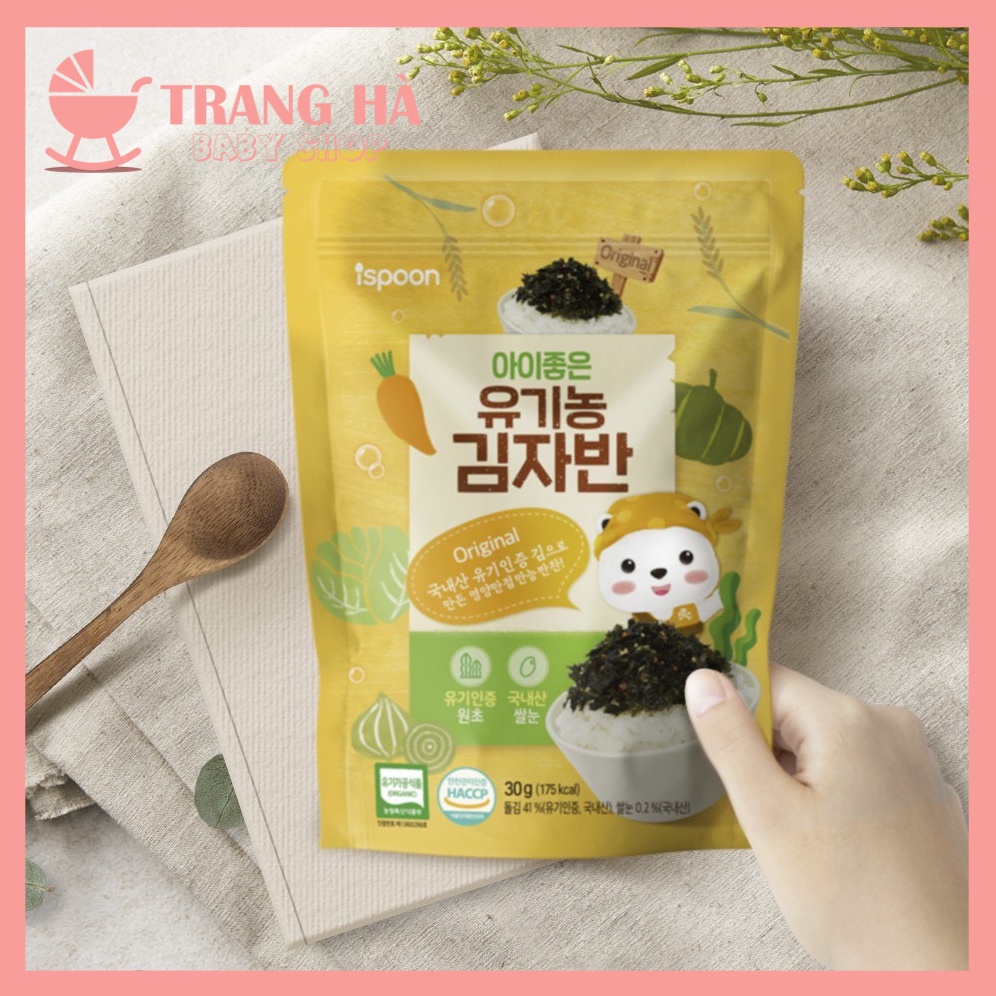 Rong Biển Vụn Rắc Cơm Hàn Quốc Ispoon - Rong Biển Hữu Cơ Nhập Khẩu (Gói 30g)