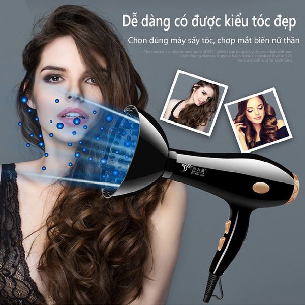 Máy Sấy Tóc Cống Suất Lớn 2 Chiều Nóng Lạnh 2000W-DELIYA Hàng Chính Hãng