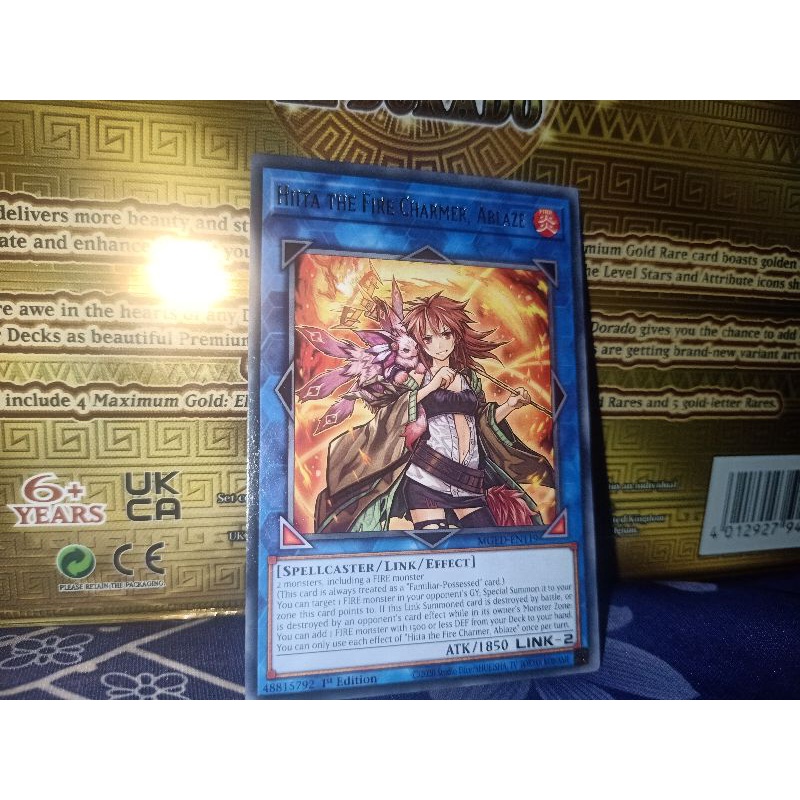 thẻ bài: Hiita the Fire Charmer, Ablaze - MGED-EN119 - Rare 1st Edition