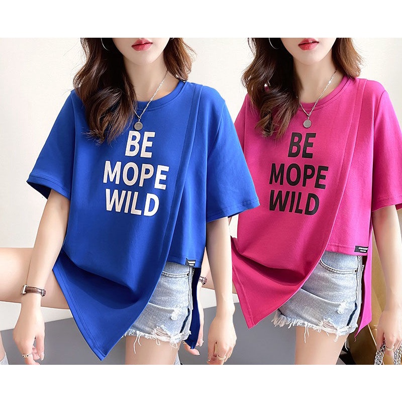 Áo Thun Nữ Ngắn Tay Một Mảnh / Hai Mảnh Dáng Rộng Thời Trang