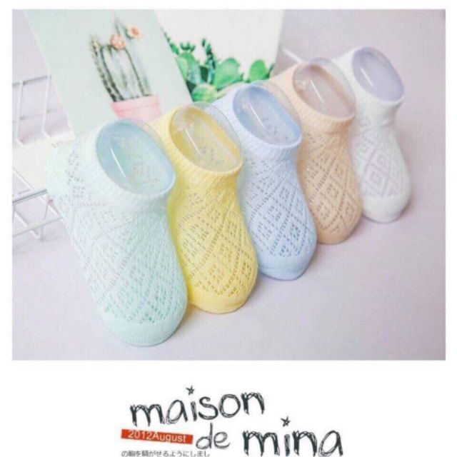 🐻 Set 5 đôi tất lưới mùa hè cho bé