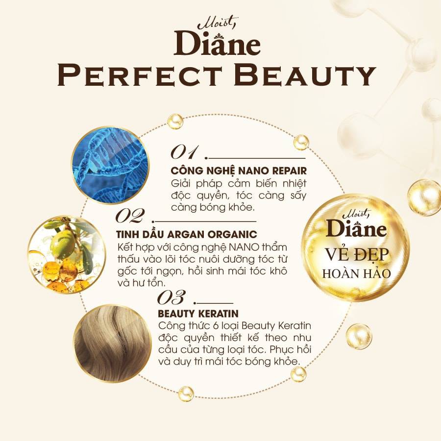 Dầu Gội Nhật Bản Tinh Dầu Cao Cấp Số 1 Nhật Bản Moist Diane 450ml -Hàng Chính Hãng