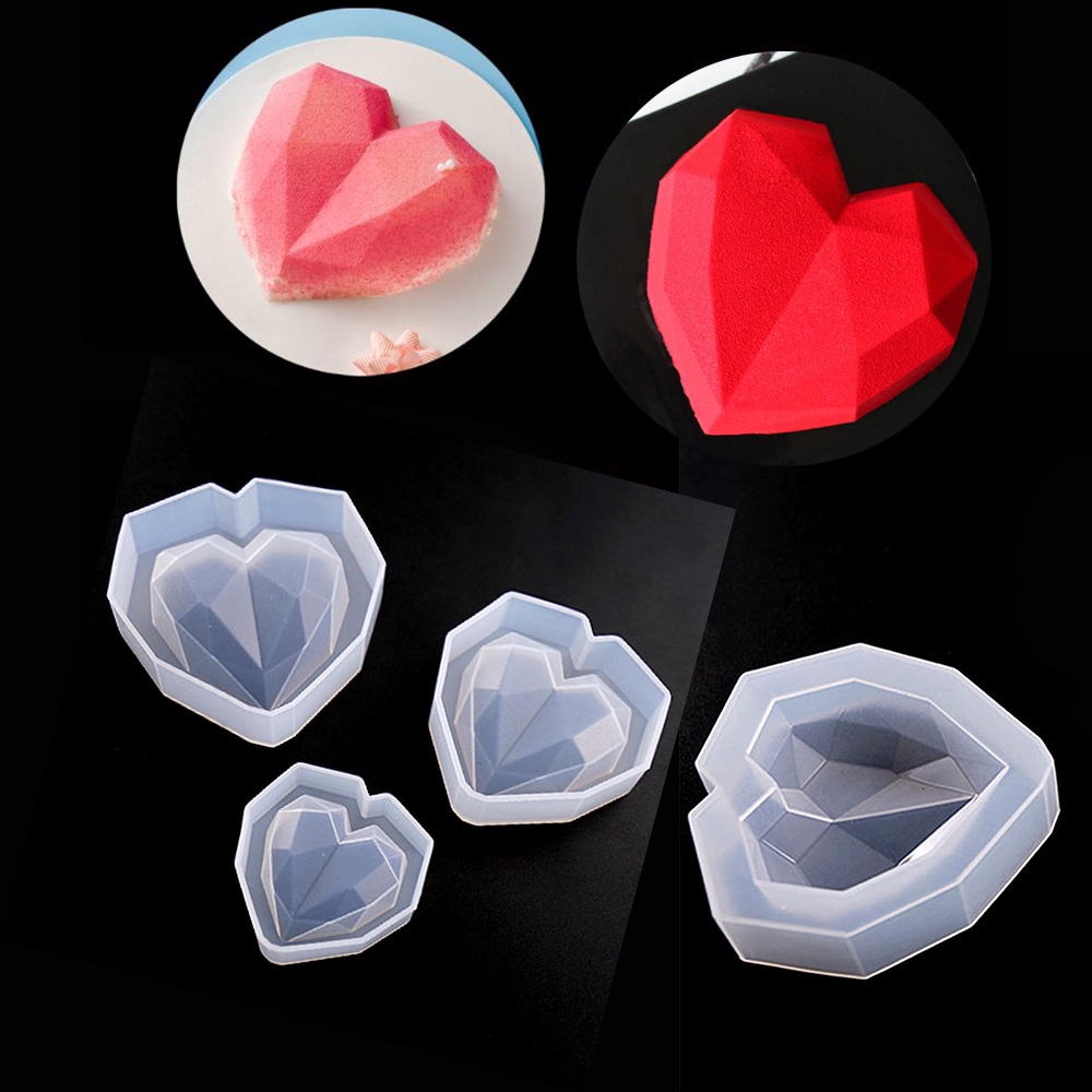 CONOPERY Khuôn Silicon Làm Bánh Tạo Hình Trái Tim Trang Trí Bánh Kem