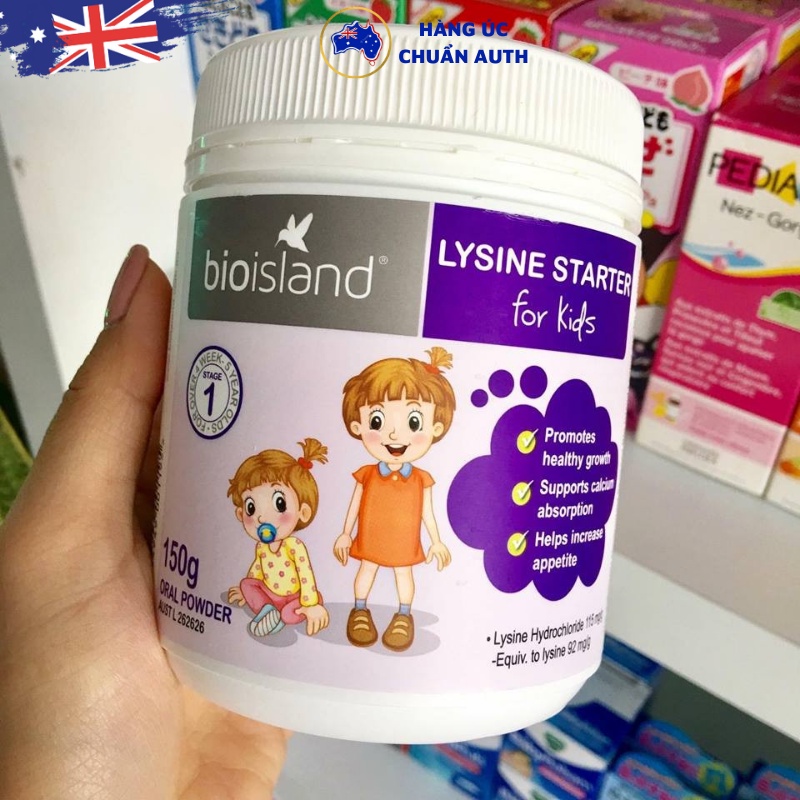 Bột tăng chiều cao cho bé Bio Island Lysine Starter for Kids 150g chuẩn Úc