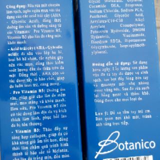 Sữa rửa mặt dành cho da mụn , da dầu botanico
