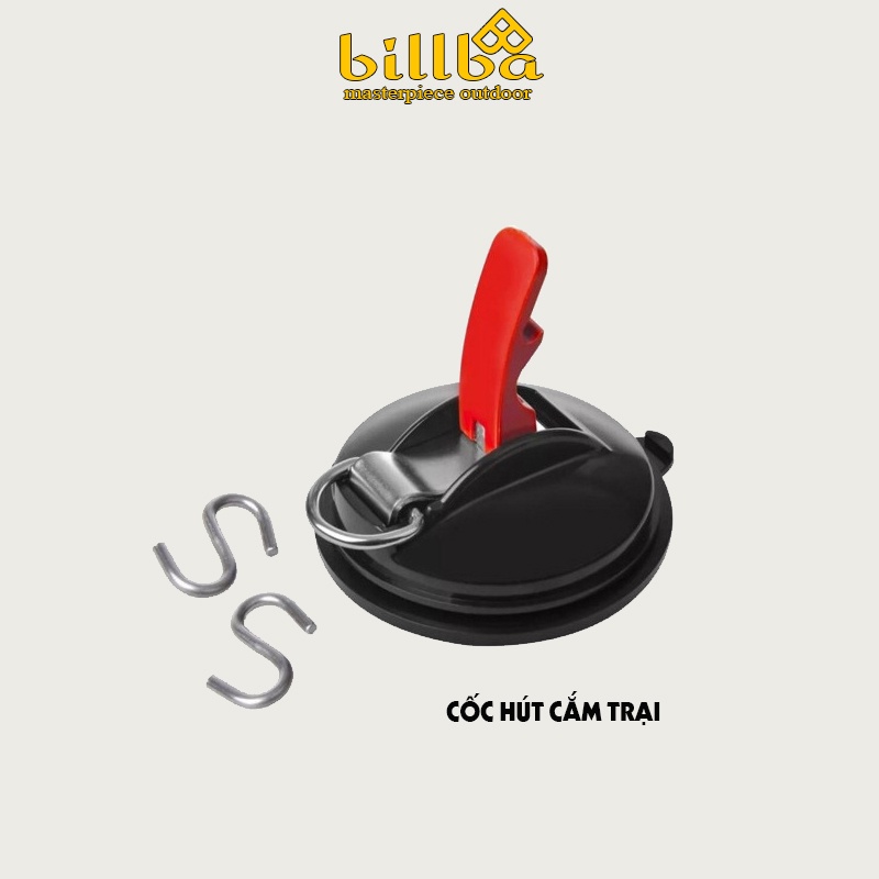 Cốc hút chân không chống trượt chịu lực tốt kèm móc tiện dụng cho hoạt động ngoài trời - Billba Outdoors