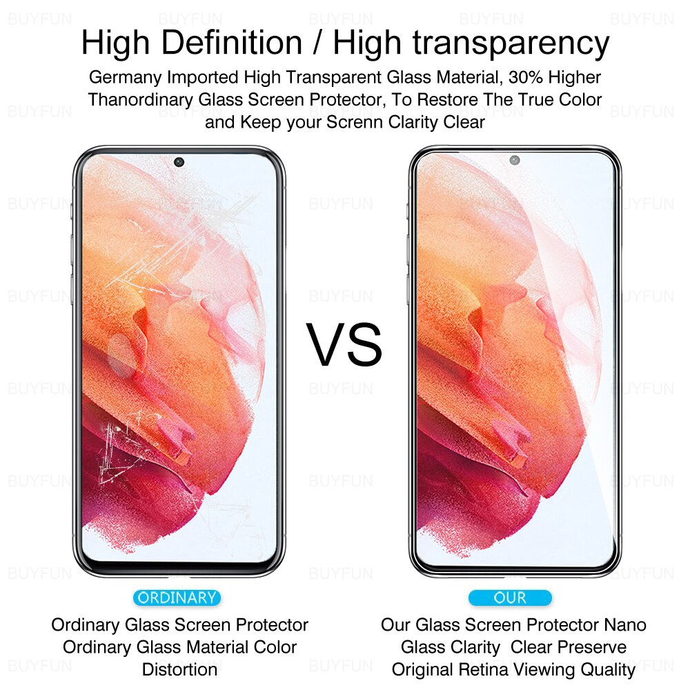 Set 2 Kính Cường Lực Bảo Vệ Màn Hình Điện Thoại Samsung S22 PLUS S22 Samsung S21 FE S20 FE