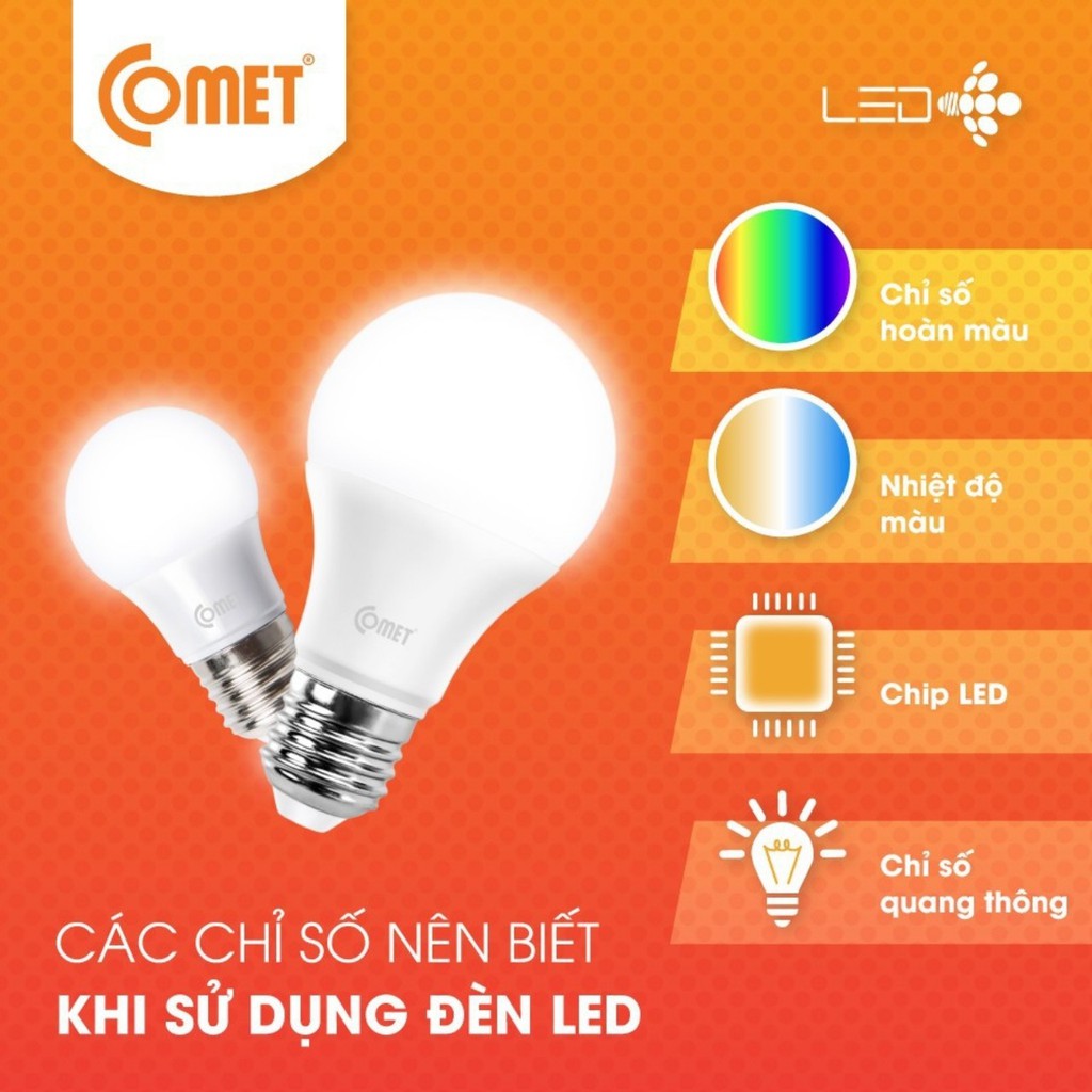 Bóng led bulb Comet CB01F0036,CB01F0056,CB01F0076,CB01F0096,CB01F00126,CB01F00156,CB01F00186  (3W/5W/7W/9W,12W,15W,18W)