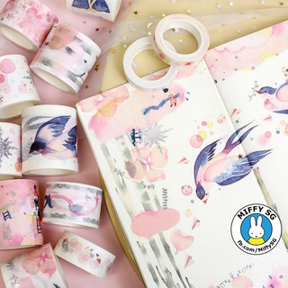 Băng dán Washi tape VŨ MỘNG in nhũ