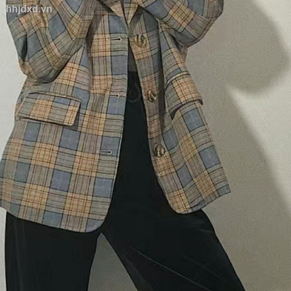 Áo khoác vest kẻ sọc dáng rộng phong cách Hàn Quốc mới cho nữ mã 2021