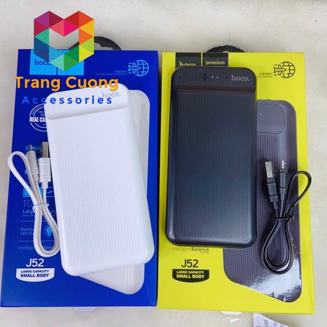 [CHÍNH HÃNG] Sạc Dự Phòng Hoco J52 Bản Nâng Cấp 10000mAh - Siêu Mỏng - HÀNG CHÍNH HÃNG