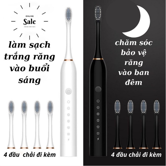Bàn chải đánh răng điện tự động Sonic NT-X3 hàng cao cấp