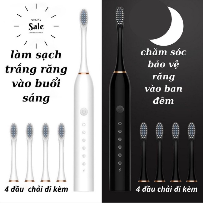 Bàn chải đánh răng điện tự động Sonic NT-X3 hàng cao cấp