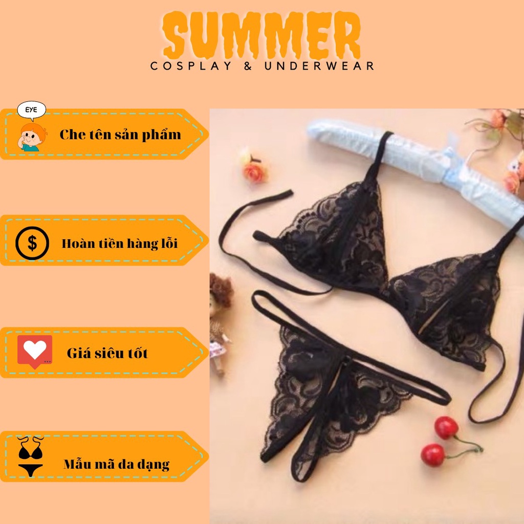 (tặng kèm áo ) Quần lót lọt khe , quần lót nữ sexy - 2 mảnh Quyến rũ