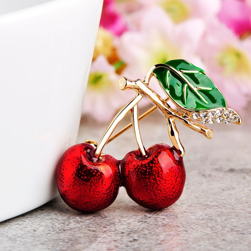 Ghim cài áo hình trái cây thiết kế độc đáo nhiều màu sắc thời trang