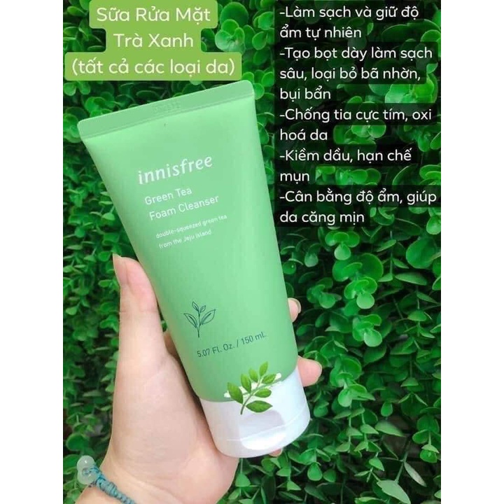 Sữa Rửa Mặt Innisfree Trà Xanh Sữa Rửa Mặt Trà Xanh Làm Sạch Sâu Dưỡng Ẩm Dịu Da HOKA SHOP | BigBuy360 - bigbuy360.vn