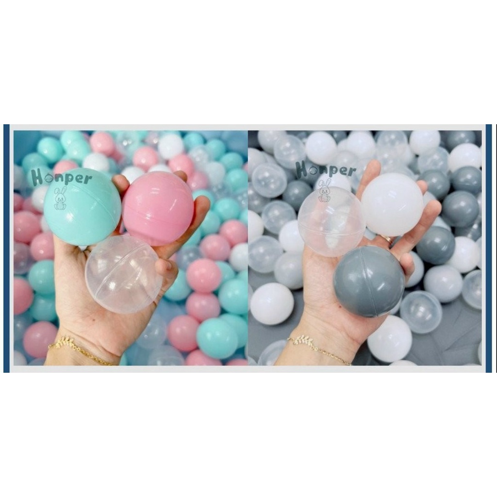 Set 100 bóng nhựa đẹp cho bé chơi nhà tắm và nhà banh(đường kính 5,5cm)