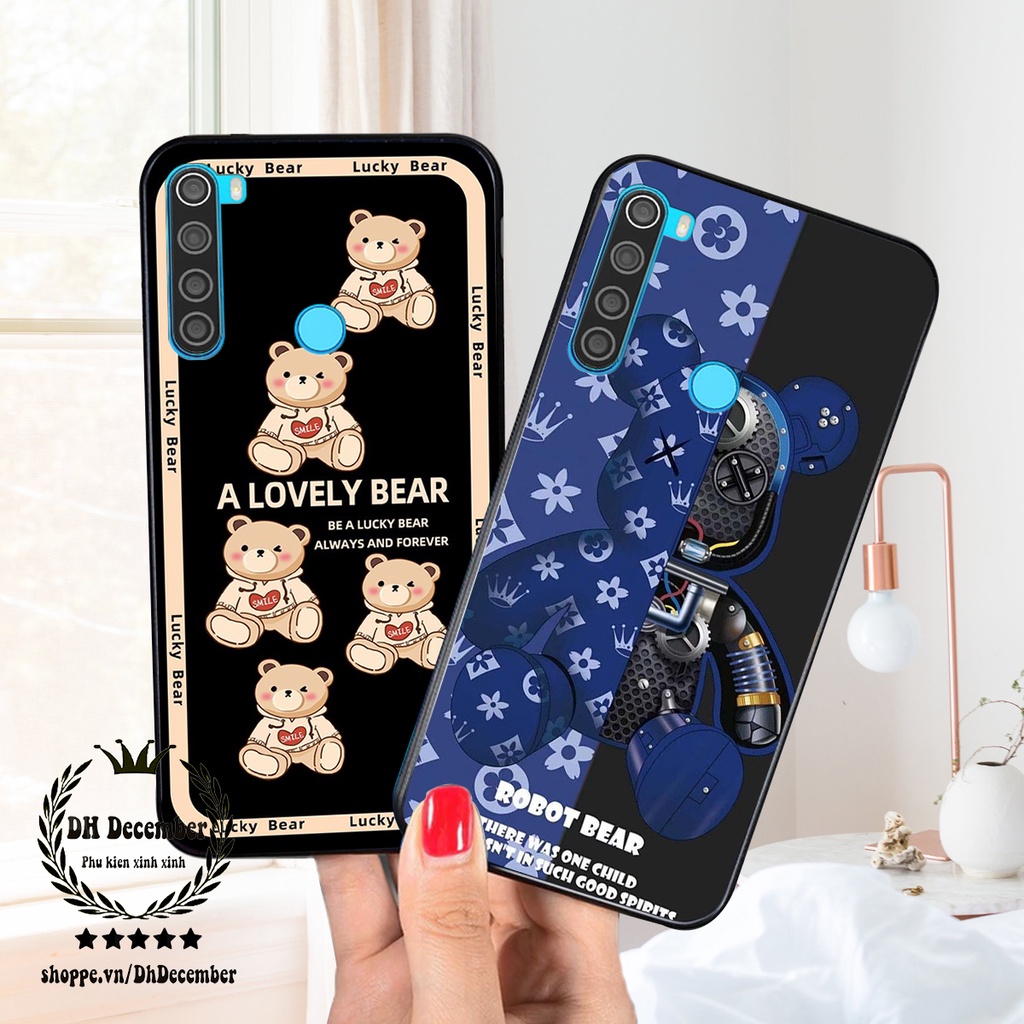 Ốp lưng Xiaomi REDMI NOTE 8 in hình 3D lucky, gấu Brick xinh xắn - KHÔNG NÊN BỎ LỠ