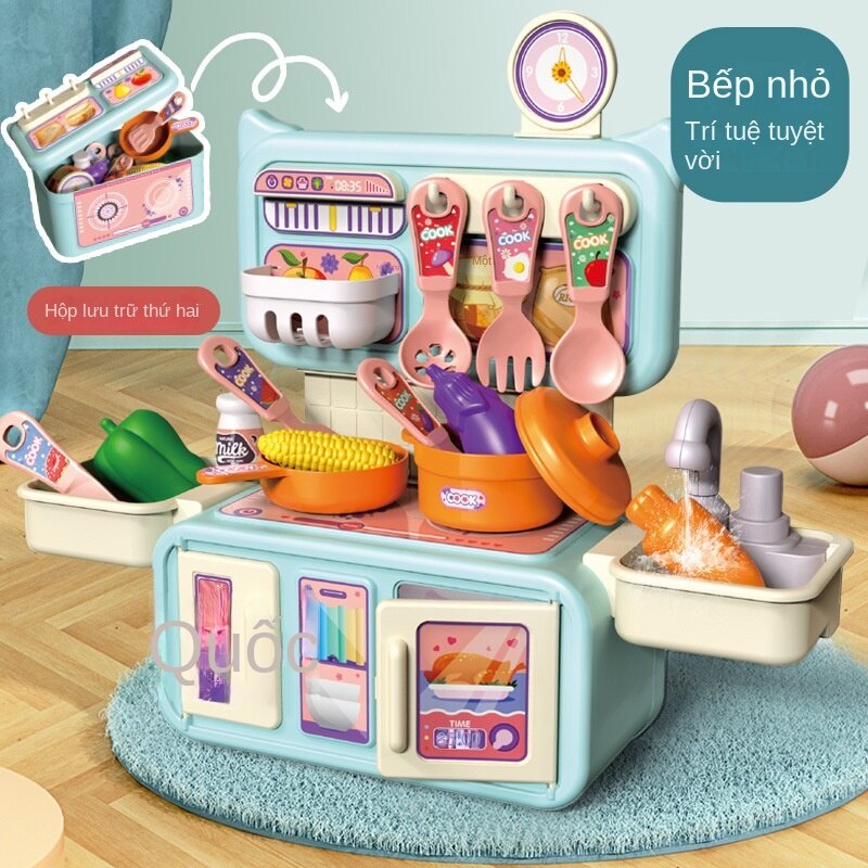 Bộ Đồ Chơi Nấu Ăn Mini Xoay 360 Độc Đáo Cho Bé