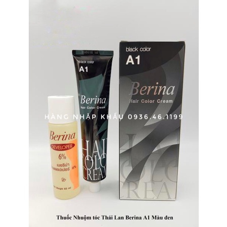 THUỐC NHUỘM TÓC Berina A1, A2 THÁI LAN 60ml