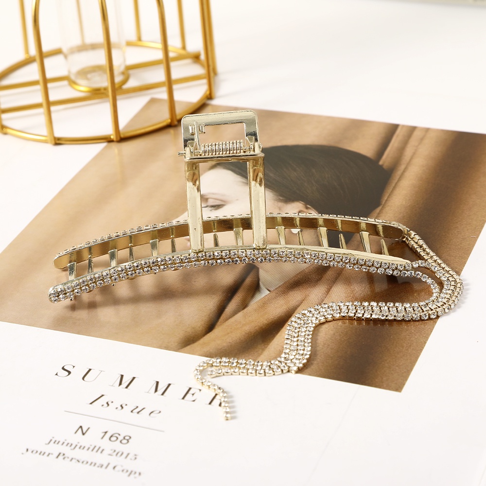 Kẹp Tóc Hợp Kim Đính Đá Lấp Lánh Sang Trọng Cho Nữ