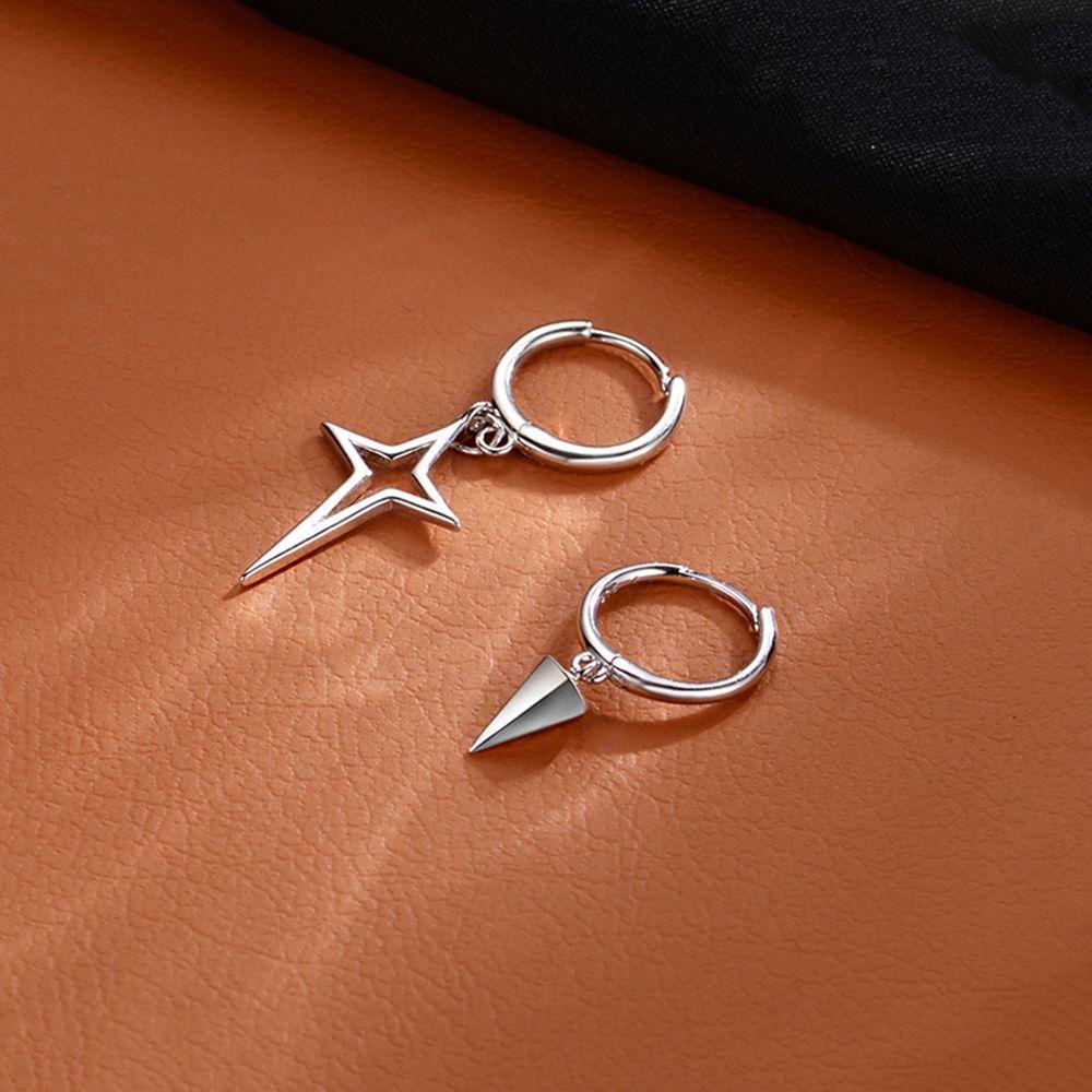 Khuyên Tai Đinh Tán Bằng Đồng Mạ Bạc Đơn Giản Cho Nữ