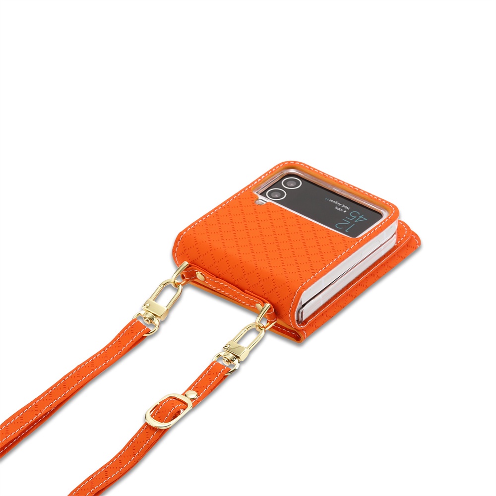 Ốp điện thoại HOCE da nắp gập có ngăn thẻ và dây đeo cho Samsung Galaxy Z Flip 4 Z Flip 5 5G Zzfip5 Flip4 Flip3