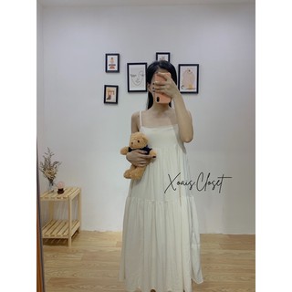 Váy hai dây babydoll chất xốp form rộng🥀