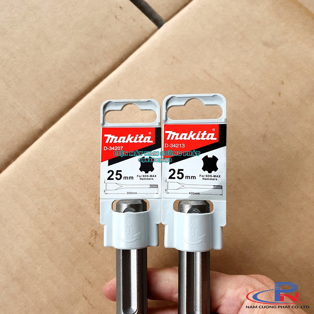 Mũi đục dẹp SDS- Max Makita D-34207x 300mm D-34213x400mm