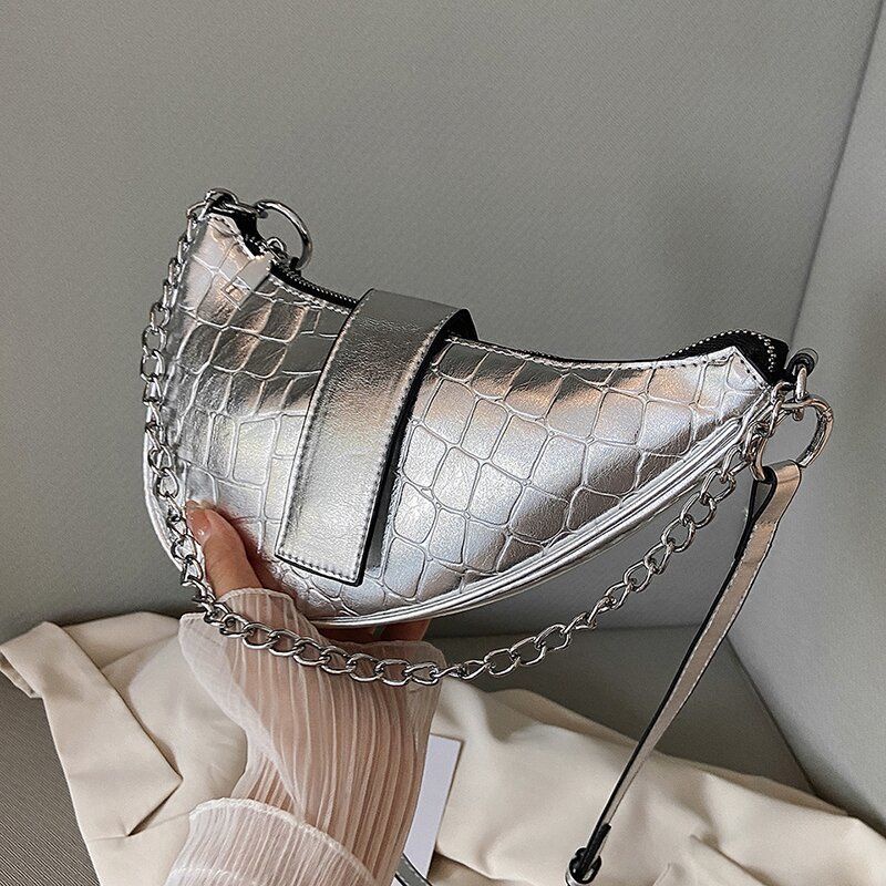 Túi Xách Đeo Vai Phối Dây Xích Thời Trang Cao Cấp