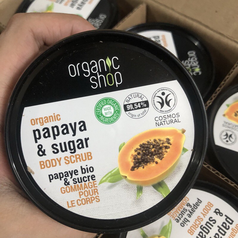 MẪU MỚI Tẩy Da Chết Toàn Thân Organic Shop Cà Phê Sạch Sâu Mềm Mịn Da 250g